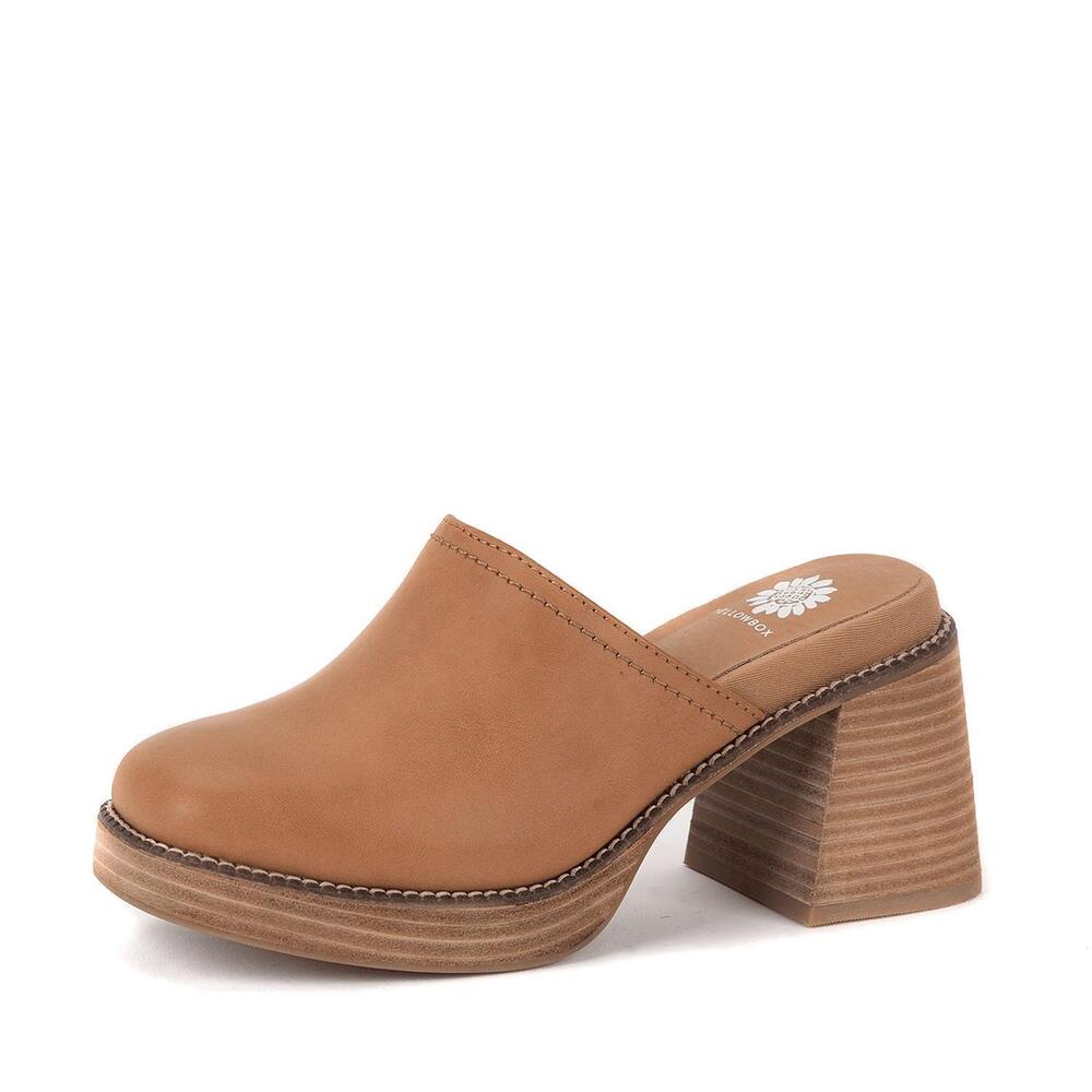 NEW YELLOWBOX women's ivaria platform clog in almond